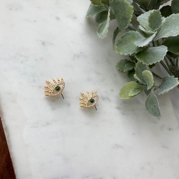 The Berti - Jeweled Eye Earrings - Picture 3 of 5